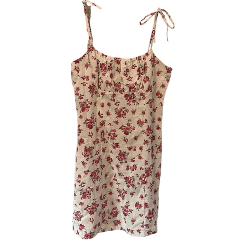 Rose Floral Size Med Strappy Summer Dress